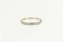 Load image into Gallery viewer, 10K Diamond Classic Simple Wedding Band Ring Size 6.25 White Gold