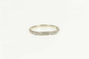 10K Diamond Classic Simple Wedding Band Ring Size 6.25 White Gold