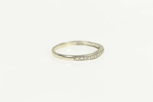 10K Diamond Classic Simple Wedding Band Ring Size 6.25 White Gold