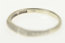 Load image into Gallery viewer, 10K Diamond Classic Simple Wedding Band Ring Size 6.25 White Gold