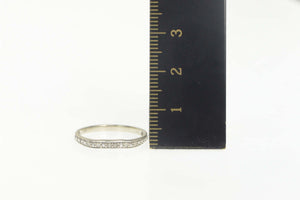 10K Diamond Classic Simple Wedding Band Ring Size 6.25 White Gold