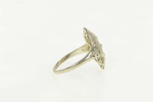 Load image into Gallery viewer, 14K Diamond Art Deco Filigree Elaborate Statement Ring Size 7.5 White Gold