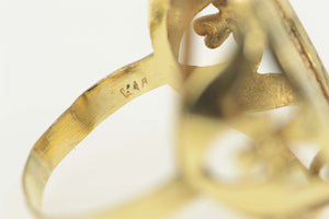 14K Maria Theresa Thaler Tribute Austrian Coin Ring Size 5.25 Yellow Gold