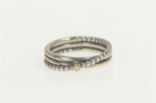 Load image into Gallery viewer, Sterling Silver 14K Authentic Pandora Diamond Rising Star Ring Size 8