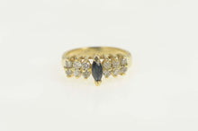 Load image into Gallery viewer, 14K Marquise Sapphire Diamond Engagement Ring Size 4.75 Yellow Gold