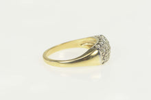 Load image into Gallery viewer, 14K 1950&#39;s Squared Diamond Cluster Band Ring Size 7 Yellow Gold