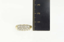 Load image into Gallery viewer, 14K 1950&#39;s Squared Diamond Cluster Band Ring Size 7 Yellow Gold