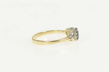 Load image into Gallery viewer, 14K Natural Sapphire Diamond Cluster Engagement Ring Size 5.75 Yellow Gold