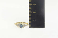 Load image into Gallery viewer, 14K Natural Sapphire Diamond Cluster Engagement Ring Size 5.75 Yellow Gold