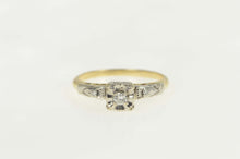 Load image into Gallery viewer, 14K 1950&#39;s Classic Diamond Squared Engagement Ring Size 6.5 Yellow Gold