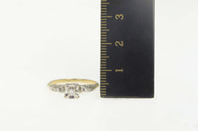 Load image into Gallery viewer, 14K 1950&#39;s Classic Diamond Squared Engagement Ring Size 6.5 Yellow Gold