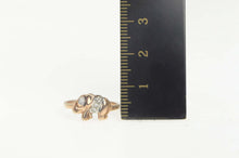 Load image into Gallery viewer, 10K Diamond Elephant Animal Cute Statement Ring Size 4.75 Yellow Gold