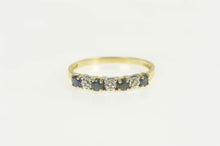 Load image into Gallery viewer, 14K Diamond Sapphire Classic Wedding Band Ring Size 8.25 Yellow Gold