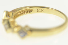 Load image into Gallery viewer, 14K Square Tanzanite Diamond Accent Band Ring Size 7 Yellow Gold
