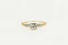 Load image into Gallery viewer, 14K 1940&#39;s Diamond Classic Squared Engagement Ring Size 6.5 Yellow Gold