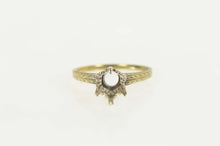 Load image into Gallery viewer, 14K Victorian 6.75mm Etched Engagement Setting Ring Size 5.75 Yellow Gold