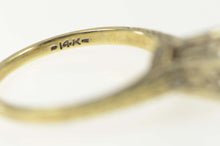 Load image into Gallery viewer, 14K Victorian 6.75mm Etched Engagement Setting Ring Size 5.75 Yellow Gold