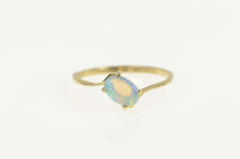 Load image into Gallery viewer, 10K Oval Opal Doublet Classic Bypass Ring Size 7 Yellow Gold