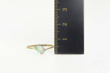 Load image into Gallery viewer, 10K Oval Opal Doublet Classic Bypass Ring Size 7 Yellow Gold