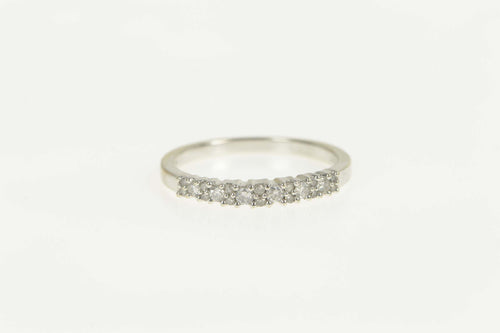 10K 0.25 Ctw Diamond Encrusted Classic Wedding Ring Size 8.25 White Gold