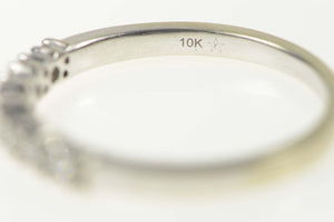 10K 0.25 Ctw Diamond Encrusted Classic Wedding Ring Size 8.25 White Gold