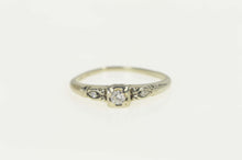 Load image into Gallery viewer, 18K 1940&#39;s Diamond Classic Engagement Ring Size 6.25 White Gold