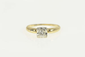 14K 0.20 Ct 1940's Diamond Solitaire Engagement Ring Size 5.25 Yellow Gold