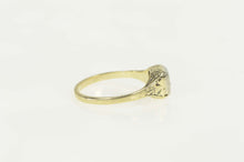 Load image into Gallery viewer, 14K Art Deco 2.0mm Etched Engagement Setting Ring Size 4.5 Yellow Gold