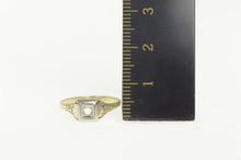 Load image into Gallery viewer, 14K Art Deco 2.0mm Etched Engagement Setting Ring Size 4.5 Yellow Gold