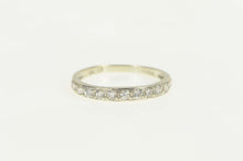 Load image into Gallery viewer, 10K Classic Round CZ Wedding Band Ring Size 7 White Gold