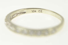 Load image into Gallery viewer, 10K Classic Round CZ Wedding Band Ring Size 7 White Gold