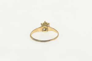 10K Victorian Sim. Opal Classic Statement Ring Size 6 Yellow Gold