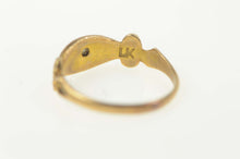 Load image into Gallery viewer, 10K Victorian Diamond Star Baby Child&#39;s Ring Size 0.25 Yellow Gold