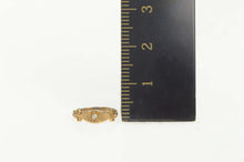 Load image into Gallery viewer, 10K Victorian Diamond Star Baby Child&#39;s Ring Size 0.25 Yellow Gold