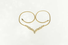 Load image into Gallery viewer, 14K 0.68 Ctw Diamond Twist Chevron Statement Necklace 16.5&quot; Yellow Gold