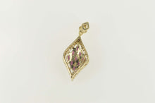 Load image into Gallery viewer, 10K Marquise Ruby Cluster Diamond Halo Pendant Yellow Gold