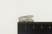 Load image into Gallery viewer, 14K 0.27 Ctw Diamond Encrusted Split Bar Pendant White Gold