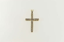 Load image into Gallery viewer, 10K 0.48 Ctw Diamond Cross Christian Faith Pendant Yellow Gold