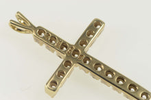 Load image into Gallery viewer, 10K 0.48 Ctw Diamond Cross Christian Faith Pendant Yellow Gold