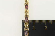Load image into Gallery viewer, 14K 4.00 Ctw Marquise Garnet Classic Tennis Bracelet 7.75&quot; Yellow Gold