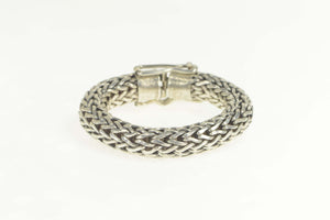 Sterling Silver Foxtail Thick Chunky Chain Statement Bracelet 6"