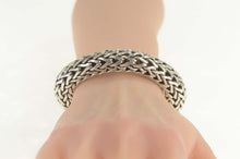 Load image into Gallery viewer, Sterling Silver Foxtail Thick Chunky Chain Statement Bracelet 6&quot;