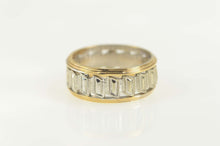 Load image into Gallery viewer, 14K Retro Two Tone Geometric Wedding Band Ring Size 6 Yellow Gold