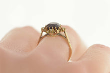 Load image into Gallery viewer, 14K Victorian Cushion Garnet Diamond Engagement Ring Size 6 Yellow Gold