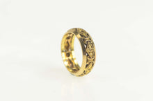 Load image into Gallery viewer, 14K Art Deco Orange Blossom Flower Scroll Band Ring Size 5.25 Yellow Gold