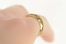 Load image into Gallery viewer, 14K Art Deco Orange Blossom Flower Scroll Band Ring Size 5.25 Yellow Gold