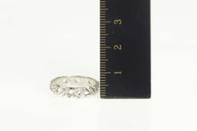 Load image into Gallery viewer, 14K 1940&#39;s Floral Vine Pattern Wedding Band Ring Size 7 White Gold