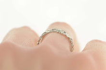 Load image into Gallery viewer, 14K 1940&#39;s Floral Vine Pattern Wedding Band Ring Size 7 White Gold