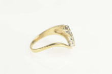 Load image into Gallery viewer, 14K 0.21 Ctw Diamond Fanned Wave Statement Ring Size 4 Yellow Gold