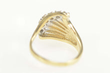 Load image into Gallery viewer, 14K 0.21 Ctw Diamond Fanned Wave Statement Ring Size 4 Yellow Gold